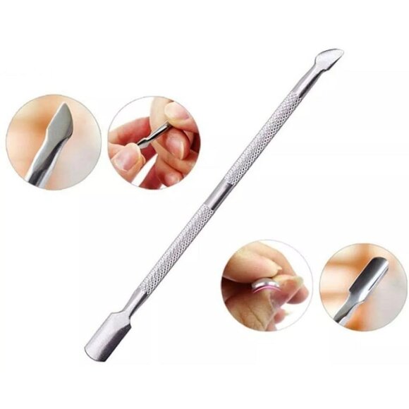 Stainless Steel Nail Cuticle Pusher Scraper Remover Manicure Pedicure Arts Tool - Picture 1 of 5